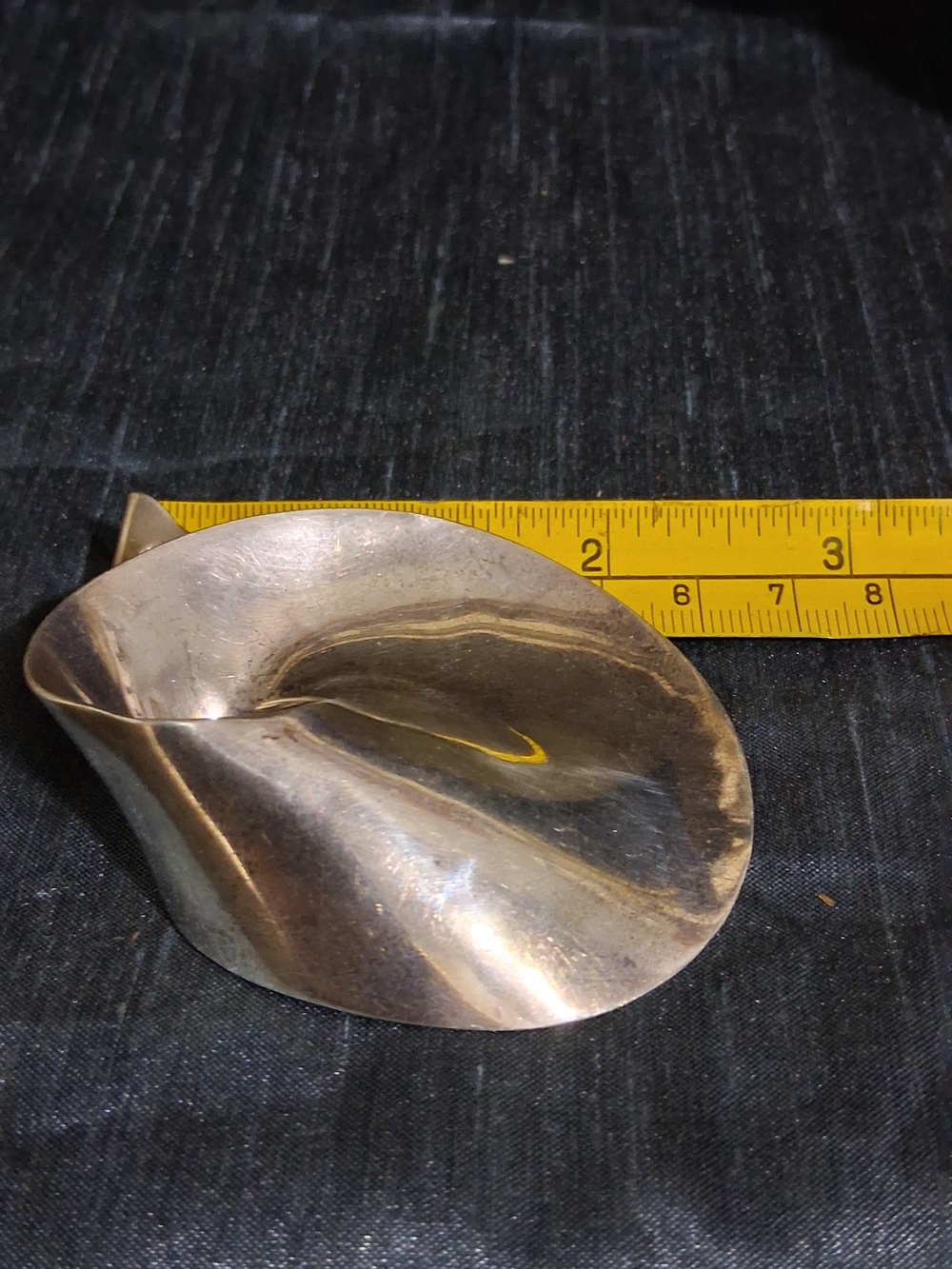 Vintage Sterling Silver Modernist Möbius Swirl Brooch Pin Georg Jensen Style - Picture 5 of 8